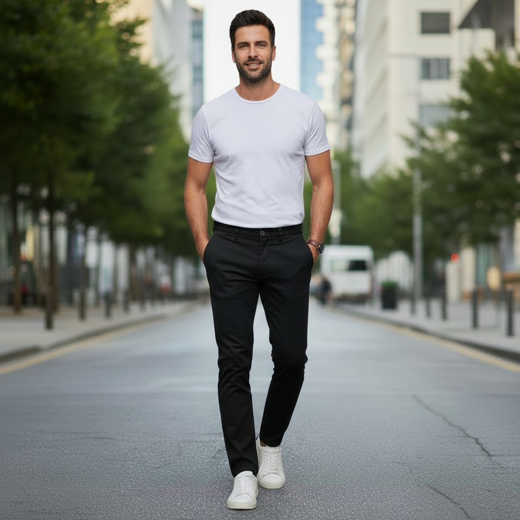 Kit De Verão 5 Calças De Sarja Masculina Retrô Premium - Últimas Unidades