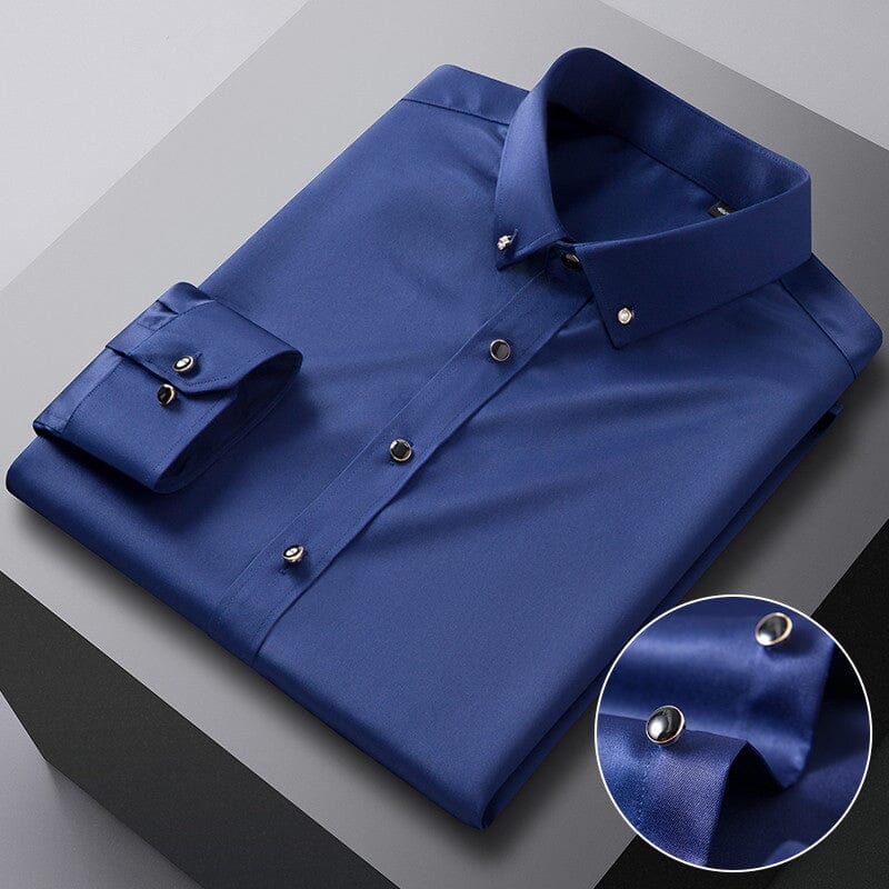 Camisa Social Slim Seda Gelo