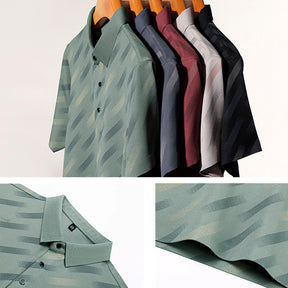 Kit 5 Camisas Masculina Ralp em Malha Seda Gelo e Poliéster